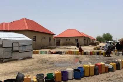 Suspected Boko Haram insurgents have destroyed at least 25 newly constructed buildings intended for returning residents in Dikwa Local Government Area of Borno State