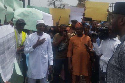 Residents of Okun-Ajah community in Lagos State took to the streets in protest on Monday over the proposed demolition of their properties for the Lagos-Calabar Coastal Road project.