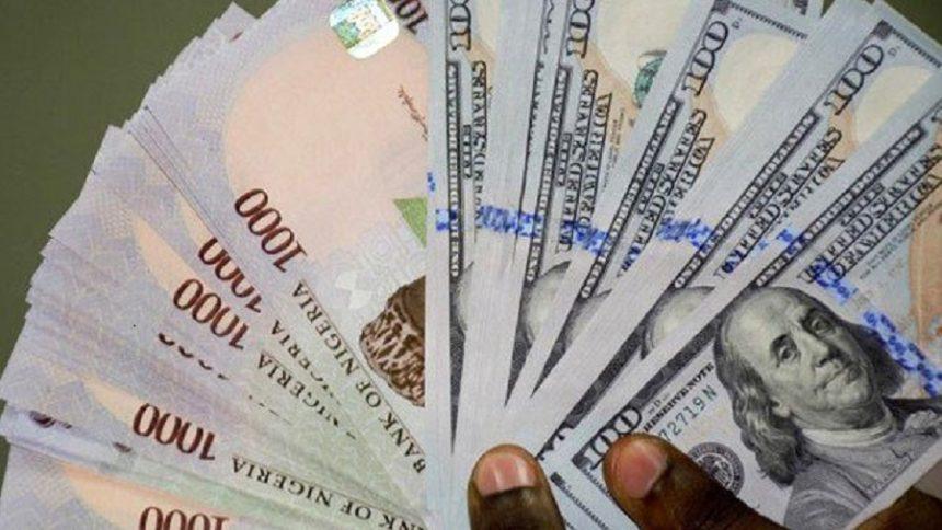 The exchange rate between the naira and the dollar fell to N1,484.75 on Thursday, May 30, 2024