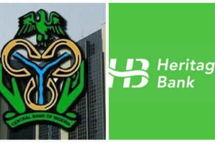 The Central Bank of Nigeria (CBN) has revoked the operating license of Heritage Bank, citing the failure of its board of directors to improve its financial performance