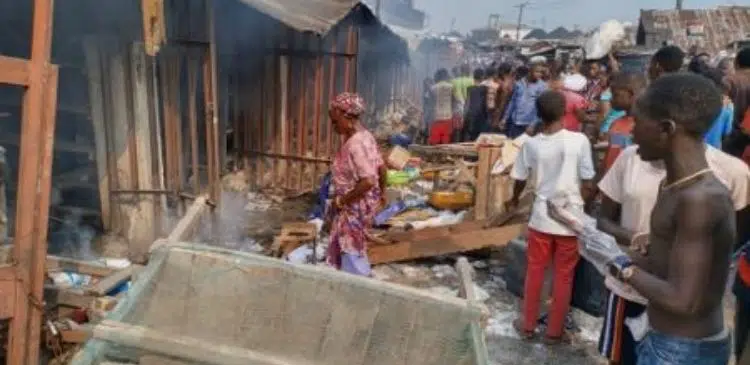 Traders at the bustling Igbudu market in Warri South Local Government Area are reeling from the aftermath of a devastating fire