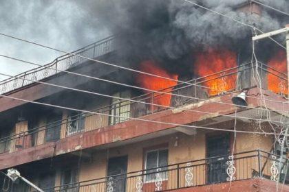 On Sunday, a fire broke out at a two-storey building located at 14 Oko Baba Street, off Ibadan Street, in the Ebute-Metta area of Lagos State, causing significant property damage