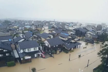 Tens of thousands of people across four cities in central Japan have been ordered to evacuate as heavy rains threaten to trigger major flooding.