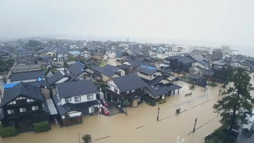 Tens of thousands of people across four cities in central Japan have been ordered to evacuate as heavy rains threaten to trigger major flooding.