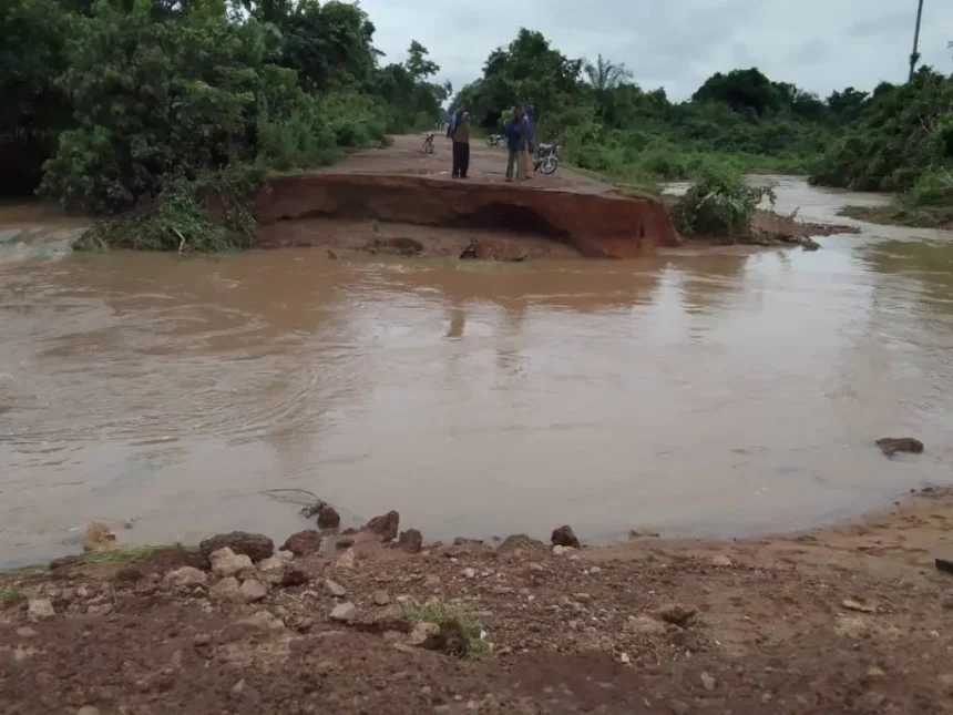 A severe flooding incident in Oyo State has led to the collapse of a crucial bridge that linked more than 50 communities