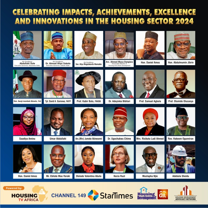 Wamakko, Abdulmumin, Amos, Awaj-Inombek to be Honored as Housing and Urban Friendly Legislators at Africa Housing Awards 2024