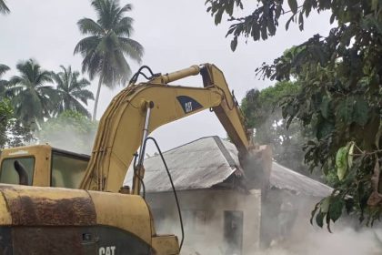 The Akwa Ibom State Police Command has demolished the headquarters of Ibom Youth Council, a group threatening peace in the state