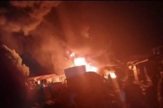 An early morning fire at Alesinloye Market, Ibadan Southwest, destroyed goods worth millions, leaving traders devastated.