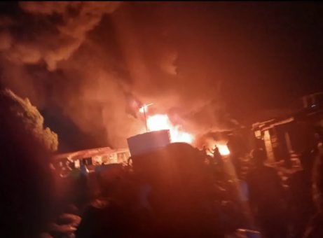 An early morning fire at Alesinloye Market, Ibadan Southwest, destroyed goods worth millions, leaving traders devastated.